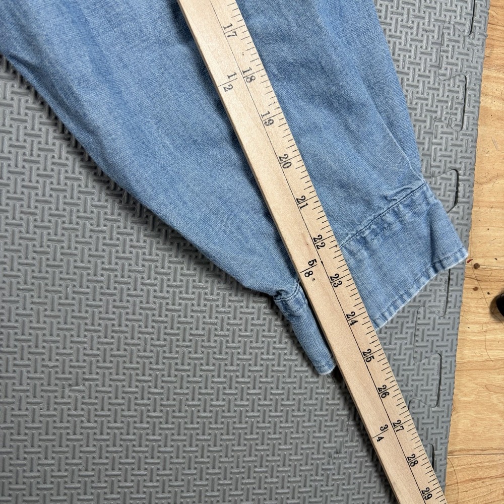 Vintage Polo Ralph Lauren Denim Chambray Shirt Mens 4XB Indigo Button Up Pony - Picture 5 of 8